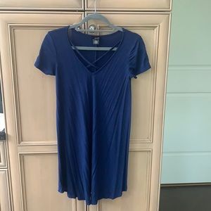 Wet Seal Short Sleeve Dress Blue